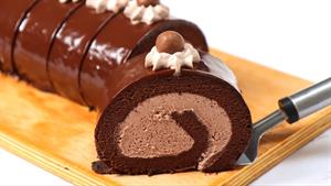 رول کیک شکلاتی 