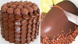18+ آموزش تزیین کیک شکلاتی سریع و آسان