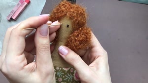 آموزش  عروسک تیلدا-عروسک روسی -آموزش آرایش صورت عروسک تیلدا 