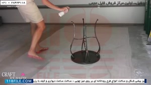 آموزش رزین کاری-ساخت میز رزینی با وسایل دور ریختنی