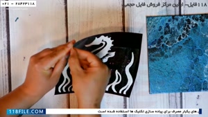 آموزش نقاشی با رزین-نقاشی آبستره اسب آبی