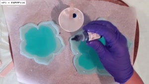 آموزش ساخت ظروف رزینی - بشقاب رزینی طرح گل با قالب سیلیکونی