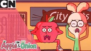 انیمیشن Apple & Onion - گیرافتادن در فروشگاه