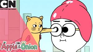 انیمیشن Apple & Onion - نجات گربه با کلاه سیب شکل