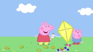 peppa pig flying kite 