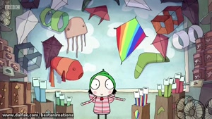 Sara and duck- flying a kite