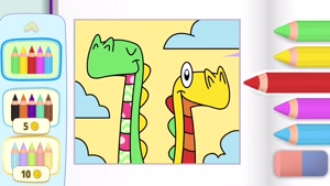 کارتون تام سخنگو - نقاشی یک دایناسور