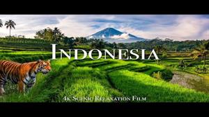 اندونزی / فیلم آرامش منظره با موسیقی آرام بخش