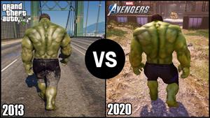 The Hulk Marvels Avengers VS The Hulk در GTA V | مقایسه