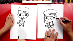 آموزش نقاشی به کودکان "پستچی"