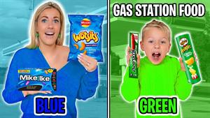 کارتون گابی و الکس - خوردن غذای پمپ بنزین فقط با یک رنگ