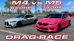 تست قدرت BMW M4 vs M5 