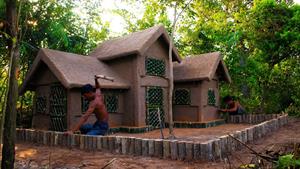 ساخت زیباترین خانه در جنگل 