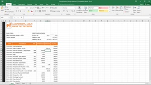 GEORGIA BANK OF GEORGIA STATEMENT EXCEL AND PDF TEMPLATE