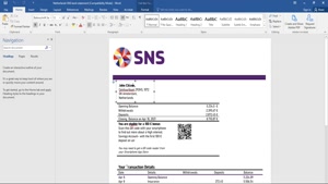 NETHERLANDS SNS BANK STATEMENT TEMPLATE IN WORD AND PDF FORM