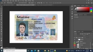 MAINE DRIVER LICENSE PSD TEMPLATE NEW