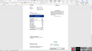 USA SPECTRUM UTILITY BILL TEMPLATE IN WORD AND PDF FORMAT 