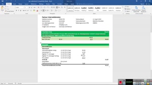 NETHERLANDS KPN UTILITY BILL TEMPLATE IN WORD AND PDF FORMAT