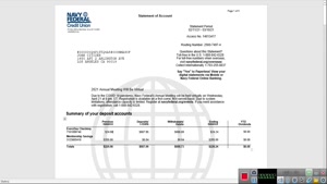 bank Statement template