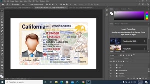 CALIFORNIA DRIVER LICENSE PSD TEMPLATE