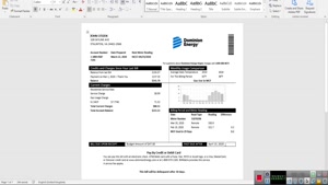 USA DOMINION ENERGY UTILITY BILL TEMPLATE IN WORD AND PDF FO