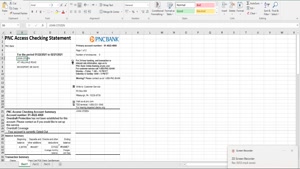 USA PNC BANK STATEMENT TEMPLATE IN EXCEL AND PDF FORMAT, 2 P