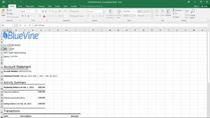 USA CALIFORNIA BLUEVINE BANK STATEMENT EASY TO FILL TEMPLATE