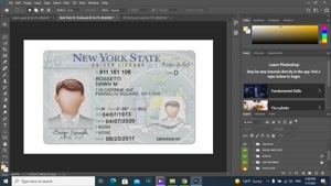 NEW YORK DRIVER LICENSE PSD TEMPLATE