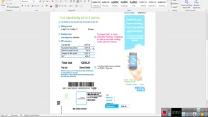 IRELAND ELECTRIC IRELAND UTILITY BILL TEMPLATE IN WORD AND P