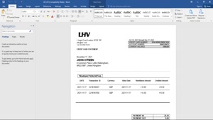 UNITED KINGDOM LHV GROUP BANK STATEMENT IN WORD AND PDF FORM