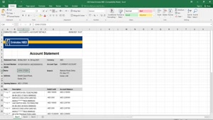 UAE DUBAI EMIRATES NBD BANK STATEMENT EASY TO FILL TEMPLATE