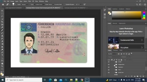 GERMANY DRIVER LICENSE PSD TEMPLATE