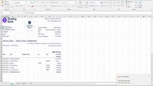 UNITED KINGDOM STARLING BANK STATEMENT TEMPLATE