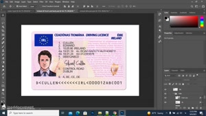 IRELAND DRIVER LICENSE PSD TEMPLATE