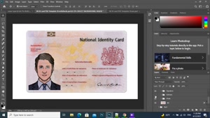 UK ID CARD PSD TEMPLATE