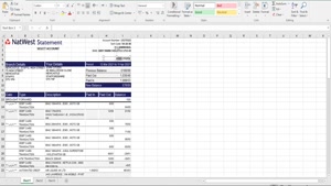 UNITED KINGDOM NATWEST BANK STATEMENT TEMPLATE IN EXCEL AND 