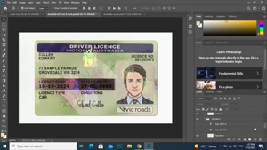 AUSTRALIA DRIVER LICENSE PSD TEMPLATE