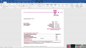 GERMANY T MOBILE UTILITY BILL TEMPLATE IN WORD AND PDF FORMA