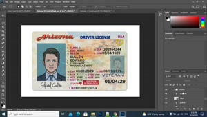 ARIZONA DRIVER LICENSE PSD TEMPLATE