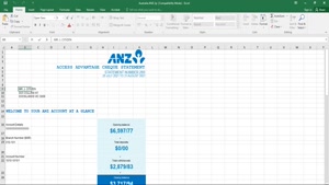 AUSTRALIA ANZ PROOF OF ADDRESS BANK STATEMENT TEMPLATE
