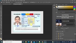 ROMANIA ID CARD PSD TEMPLATE