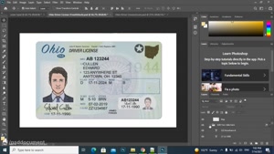OHIO DRIVER LICENSE PSD TEMPLATE
