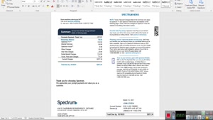 USA SPECTRUM UTILITY BILL TEMPLATE IN WORD AND PDF FORMAT (4