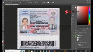 el Salvador id card psd template | fake id templates