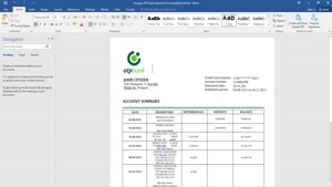 HUNGARY OTP BANK STATEMENT TEMPLATE IN WORD AND PDF FORMAT