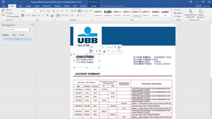 BULGARIA UBB BANK PROOF OF ADDRES STATEMENT TEMPLATE