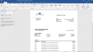 USA FIFTH THIRD BANK STATEMENT, WORD AND PDF TEMPLATE