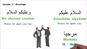 Learn Arabic Lesson 1 - Greetings - Animated