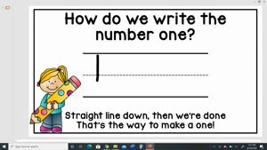 How to write number 1