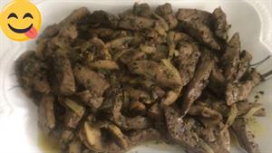 طرز تهیه فگاتو خوراک جگر گوسفند و قارچ